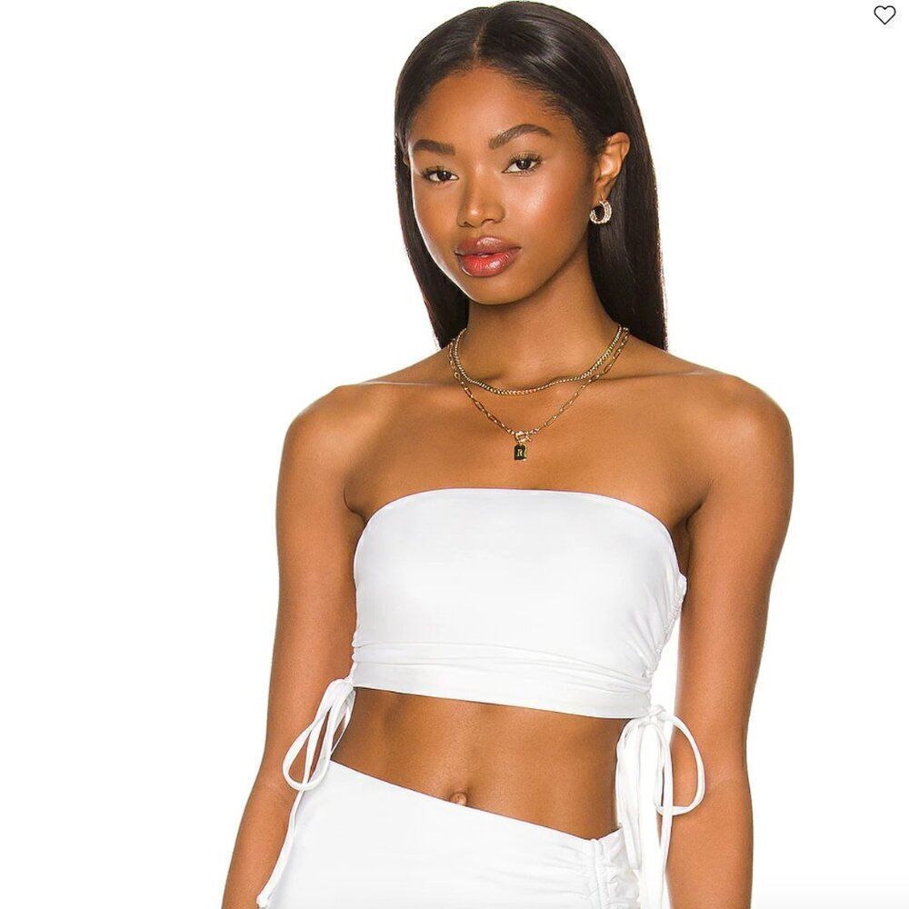 L*Space by Tessa Brooks Kim ruched sides cropped tube top NWT size Medium